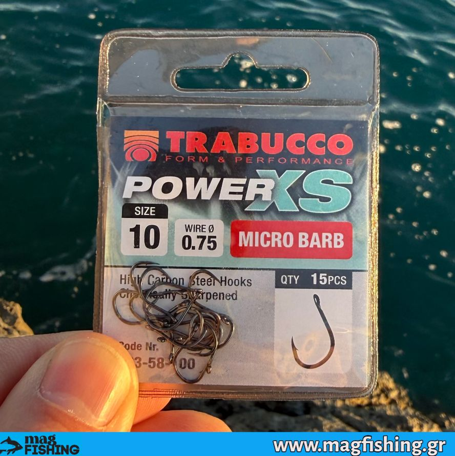 aggistria TRABUCCO power xs micro barb chinu strong hooks magfishing.gr